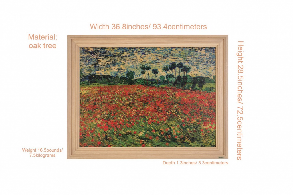 Van Gogh Poppy Field Cross Stitch Pattern Complete DIY Kit With