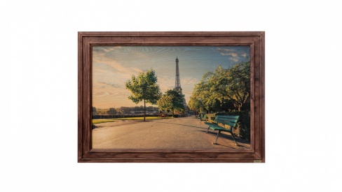Print on framed Ash wood: Paris, Elegant home decor
