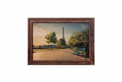 Print on framed Ash wood: Paris, Elegant home decor