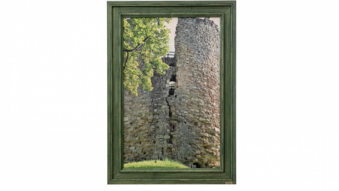 Print on framed Ash wood: Old castle, Printing on solid wood, Interior design